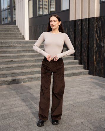 CHERIE Брюки вельветові середня посадка 2230000000696 фото